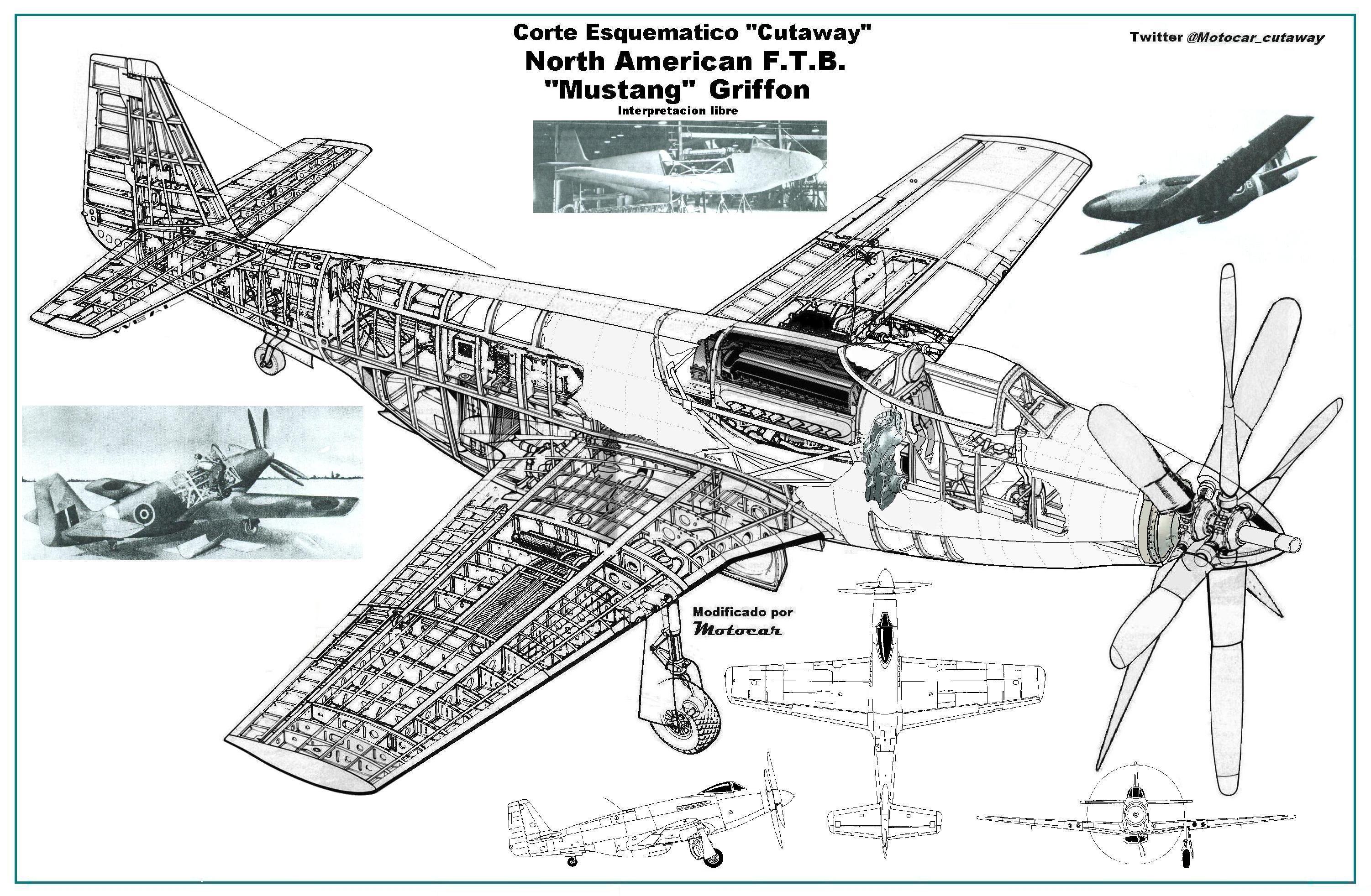 Cutaway Mustang F.T.B. Griffon Engine :: Mycity-Military.com